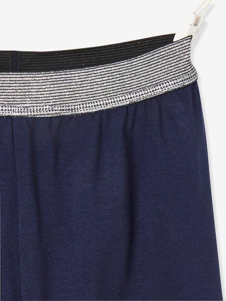 Legging fille ceinture irisée Basics gris chiné+MARINE GRISE+NOIR+vert sauge+vieux rose - vertbaudet enfant 