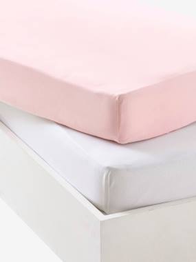 -Lot de 2 draps-housses bébé en jersey extensible