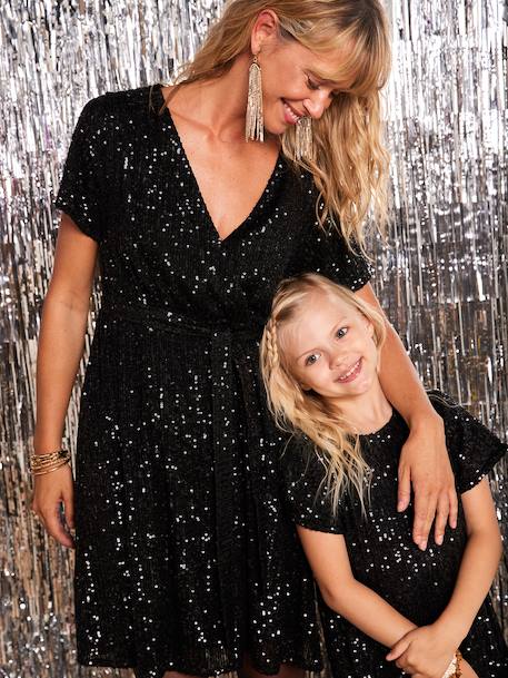 Sequin maternity dress from the Christmas capsule black - vertbaudet enfant 