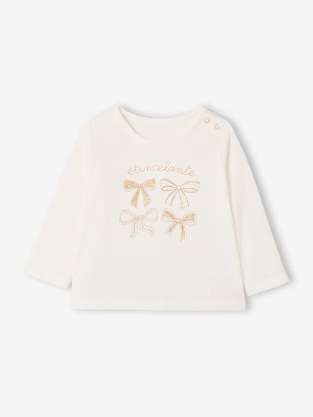T-Shirt & Glittery Skirt Set for Baby Girls black - vertbaudet enfant 