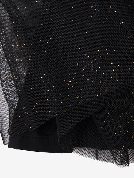 T-Shirt & Glittery Skirt Set for Baby Girls black - vertbaudet enfant 