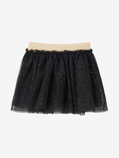T-Shirt & Glittery Skirt Set for Baby Girls black - vertbaudet enfant 