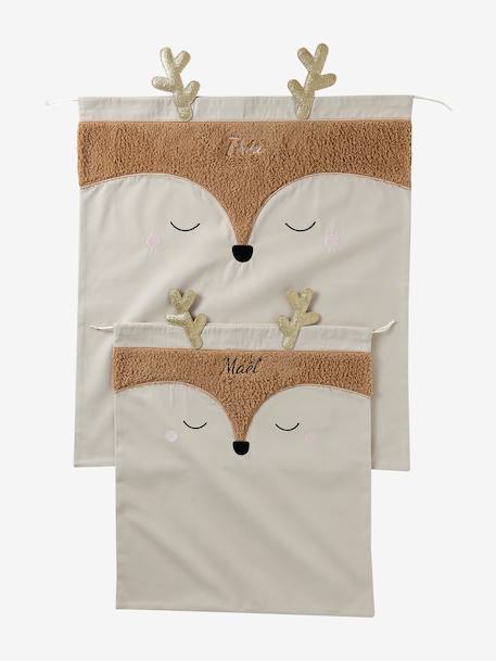Reindeer Christmas Sack golden beige - vertbaudet enfant 