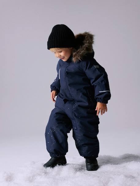 Combinaison de neige doublée polaire enfant NAME IT bleu foncé+mauve - vertbaudet enfant 