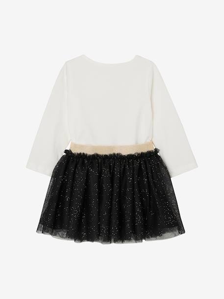 T-Shirt & Glittery Skirt Set for Baby Girls black - vertbaudet enfant 
