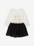 T-Shirt & Glittery Skirt Set for Baby Girls black - vertbaudet enfant 