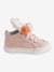 High Top Trainers for Baby Girls with 3 Pompons Light Pink - vertbaudet enfant 