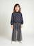 Wide-Leg Jeans with Pleats for Girls denim grey+medium blue - vertbaudet enfant 