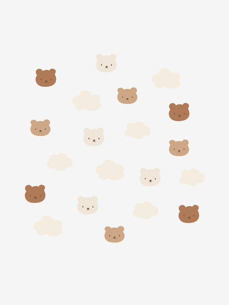 Pack of 20 bear and cloud stickers beige - vertbaudet enfant 