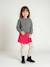 Gilet fille maille mousseuse gris chiné+vanille - vertbaudet enfant 