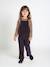 Set of t-shirt and cord dungarees girl anthracite - vertbaudet enfant 
