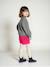 Gilet fille maille mousseuse gris chiné+vanille - vertbaudet enfant 