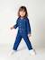 Denim Worker-Style Jumpsuit for Girls medium blue - vertbaudet enfant 