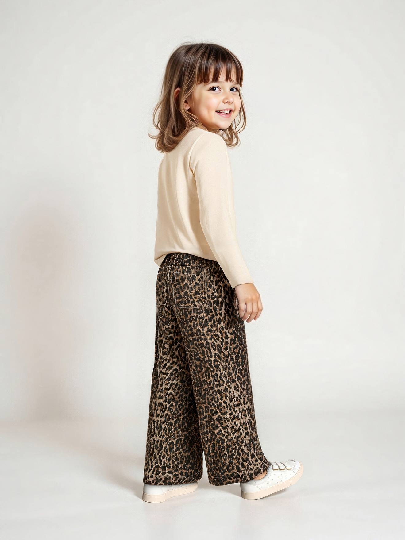 Pantalon Velours Loose Fille Vertbaudet - Forme Baggy, Ceinture élastique, Poches - 100% Coton - Tendance Confortable - 3