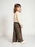 Wide-leg paperbag leopard print trousers for girls beige+chocolate+multicoloured+vanilla - vertbaudet enfant 