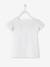 T-shirt fille détails en broderie anglaise BLANC+VERT PALE - vertbaudet enfant 