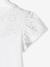 T-shirt fille détails en broderie anglaise BLANC+VERT PALE - vertbaudet enfant 