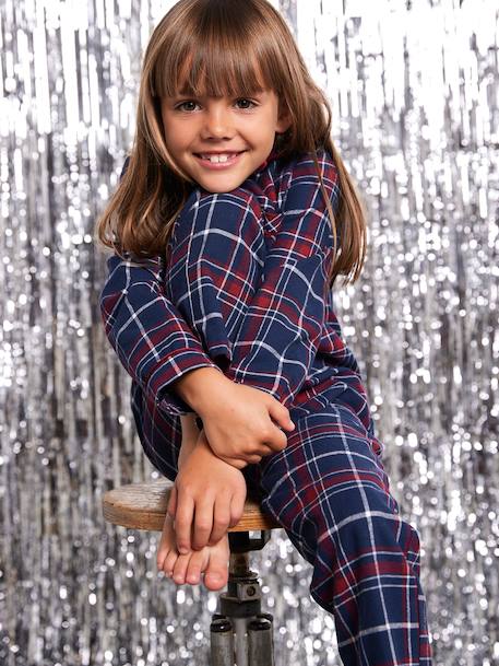Flannel Pyjamas for Children, Christmas Family Capsule Collection, ENVIE DE FRAISE bordeaux red - vertbaudet enfant 