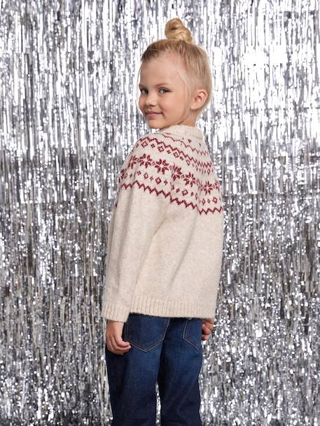 Unisex Christmas Jacquard Jumper, Family Capsule Collection ecru - vertbaudet enfant 