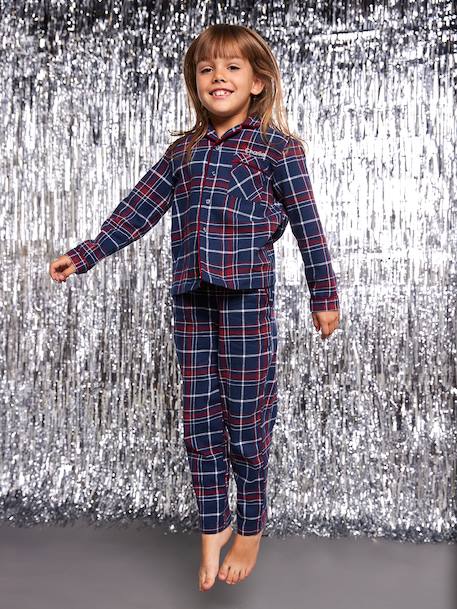 Flannel Pyjamas for Children, Christmas Family Capsule Collection, ENVIE DE FRAISE bordeaux red - vertbaudet enfant 