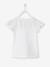 T-shirt fille détails en broderie anglaise BLANC+VERT PALE - vertbaudet enfant 