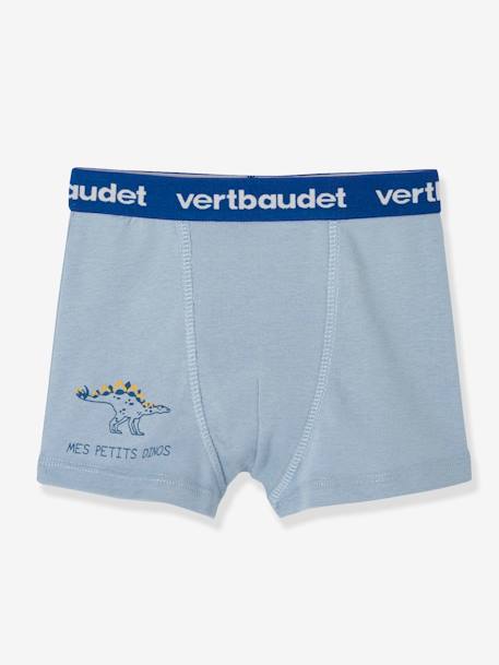 Pack of 3 Boxer Shorts for Boys, Dinosaur Blue/Multi - vertbaudet enfant 