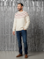 Pull jacquard homme noël capsule famille écru - vertbaudet enfant 