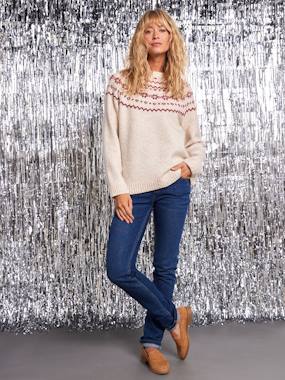 -Pull femme jacquard noël capsule famille Noël
