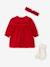 3-Piece Christmas Set for Newborns: Dress + Headband + Tights red - vertbaudet enfant 