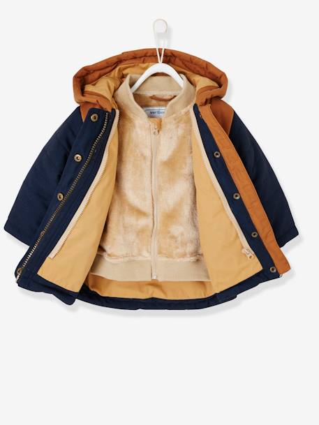 3-in-1 Parka with Detachable Jacket, for Baby Boys Dark Blue - vertbaudet enfant 