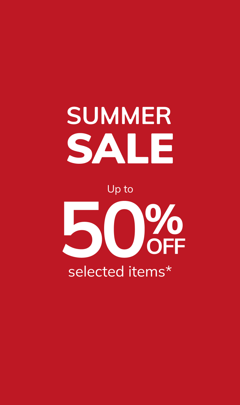 Summer sale! Up to 50% off selected items*